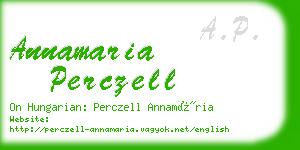 annamaria perczell business card